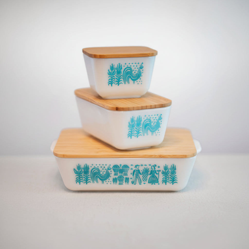 Set of 4 Fridgie Lids For Your Vintage Pyrex – LidCentury Modern